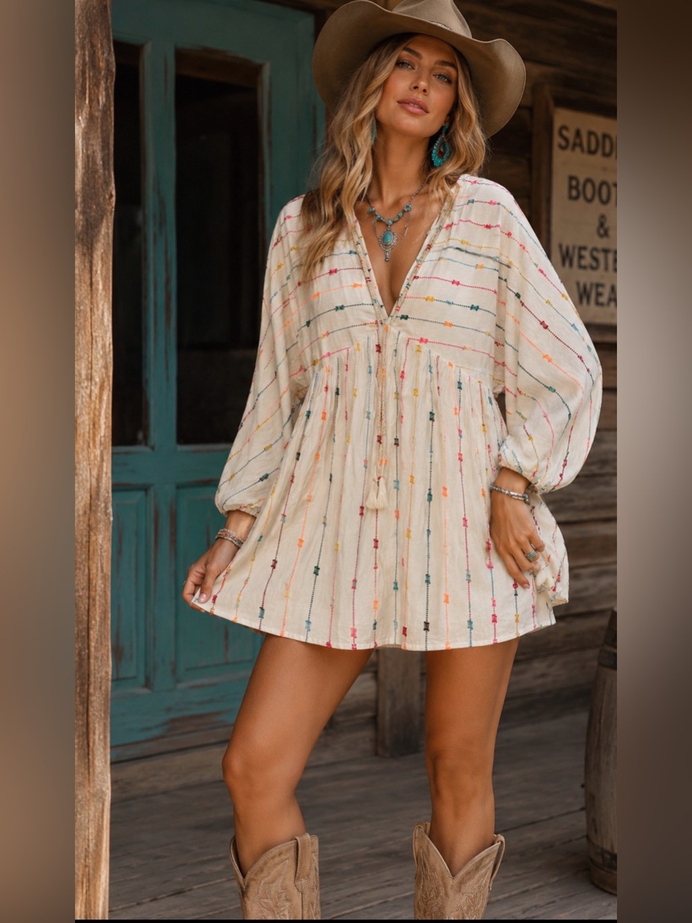Zara Multi-Color 🌺 Dotted Mini Dress Boho Romper Dress S